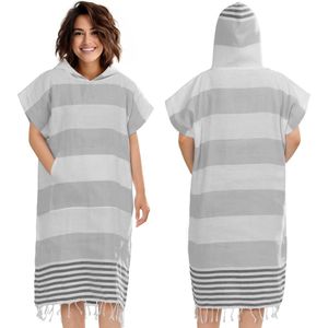 JEMIDI - Hamam Poncho - Sneldrogende Sauna Handdoek - 100% Katoen - Lichtgewicht en Easy-Care