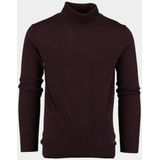 Bos - Coltrui Niels Rollneck Pullover - Bordeaux - 100% Merinowol