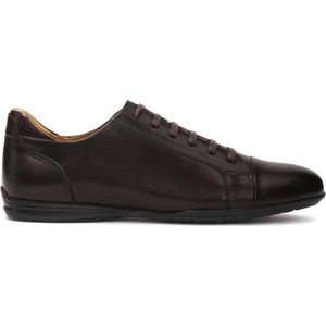 Casual leather half shoes in brown color