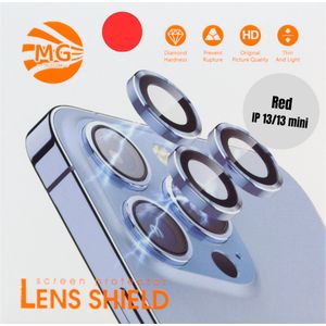 MG - Camera Lens Protector - Rood - Roestvrij Staal - Gehard Glas