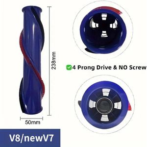 Vervangende Opzetborstel Geschikt voor Dyson V8 – Carbonvezel Rollerborstel – Compatibel met Dyson V8 en Nieuwe V7 Draadloze Stofzuigers – Accessoire voor Optimale Schoonmaak