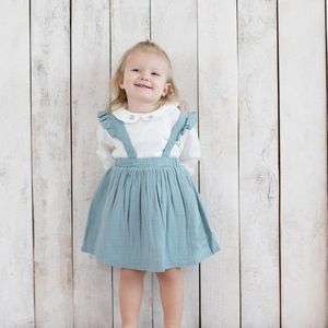 Kinderen kleden zich OrganicEra babyjurkje van biologische mousseline met ruches