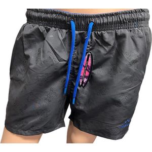 Zwembroek heren- Korte broek- Shorts- Surfshort- Strandshort- Zwembroek jongens- Grijs- Maat XL