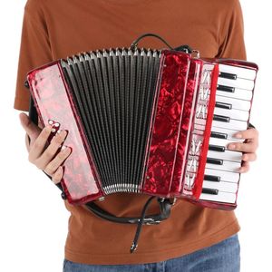 22-Toets 8-Bas Piano Accordeon voor Volwassen Beginners - Rood .
