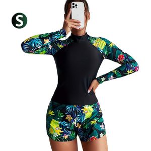 Nivard Rash Guard - Surf Shirt - Zwemkleding - UV Beschermende Kleding - Voor Zwemmen - Surfen - Duiken - Donkergroen - Maat S