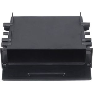 Universele DIN-afdekplaat met uittrekbaar opbergvak voor auto-cd's - Enkele DIN autoradio opbergdoos met multi-toepassing ABS-interieur organizer