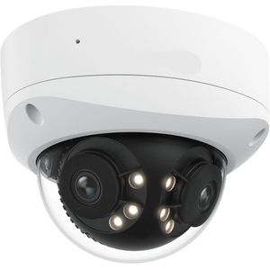 Beveiligingscamera - Wifi-beveiligingscamera - Baby Camerabewaking - Draadloos - voor Buiten - 16MP- UHD - 180° Dual PoE-camera - Motion Track - Kleuren Nachtzicht - Spotlights - Slimme Detectie - Tweeweg Audio - IK10 Vandalismebestendig - IP67 - Wit