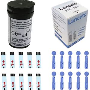 Glucosemeter – Bloedsuikermeter – 50 Teststrips & 50 Lancetten - Diabetes - Navulset