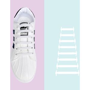 Siliconen elastische Veters – Sport veters - Schoenen Sneakers – Volwassenen - Wit