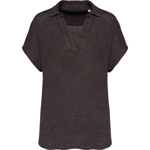 Spasso Linnen damespolo SP221 - Stone Grey - XS