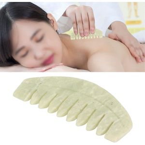 Massage Guasha Scalp Comb - Jade Stone Massage Comb voor Meridian Drainage en Pijnverlichting - Handheld Acupoint Behandeling en Scraping Comb