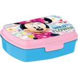 Disney Minnie Mouse broodtrommel/lunchbox voor kinderen - roze - kunststof - 20 x 10 cm