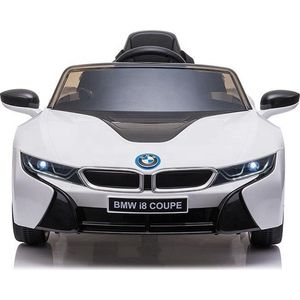 BMW Elektrische Kinderauto I8 wit - Accuvoertuig - 12V Accu - Op Afstand Bestuurbaar - Veilig Voor Kinderen