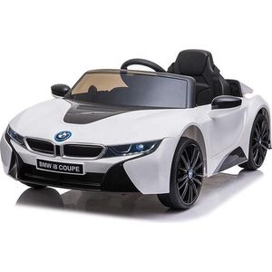 BMW Elektrische Kinderauto I8 wit - Accuvoertuig - 12V Accu - Op Afstand Bestuurbaar - Veilig Voor Kinderen