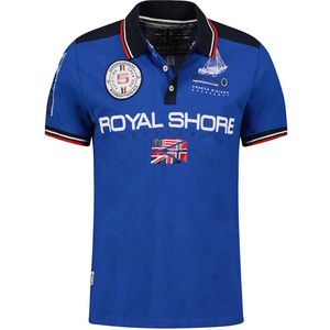 Polo Shirt Heren Kobalt Blauw Geographical Norway Royal - S