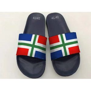 Groningen - Badslippers - Maat 35/36 - Cadeau - Kerst - Sint - Groninger Vlag