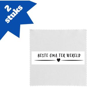 Akyol - beste oma ter wereld brillendoekjes - Oma - grandma - leuk cadeau voor je oma - 17,8 bij 17,8 cm - 2 stuks