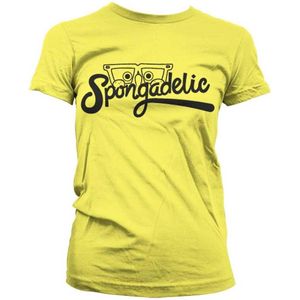 SpongeBob SquarePants Dames Tshirt -M- Spongadelic Geel