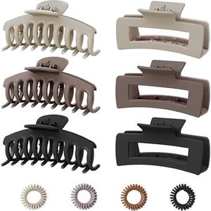 haarklem groot -Dik Haar Haarspeld Dames Vierkant Hair Clips-Hair Clip Haarspelden Vierkant Claw Clip Antislip Haarclip-4 Kleuren