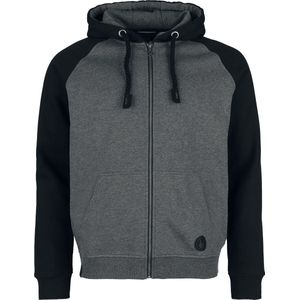 R.E.D. Rock-Engineered Design Zwart/grijze jas met capuchon en raglanmouwen - Heren - M