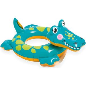 Intex Crocodile - Zwemring Kind - Opblaaskrokodil - Waterpret Voor Kinderen - Opblaas Krokodil - Waterpret - Opblaasdieren - Opblaasbare Krokodil