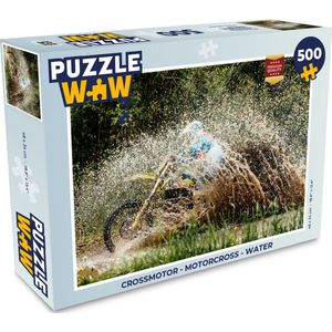 Puzzel Crossmotor - Motorcross - Water - Legpuzzel - Puzzel 500 stukjes