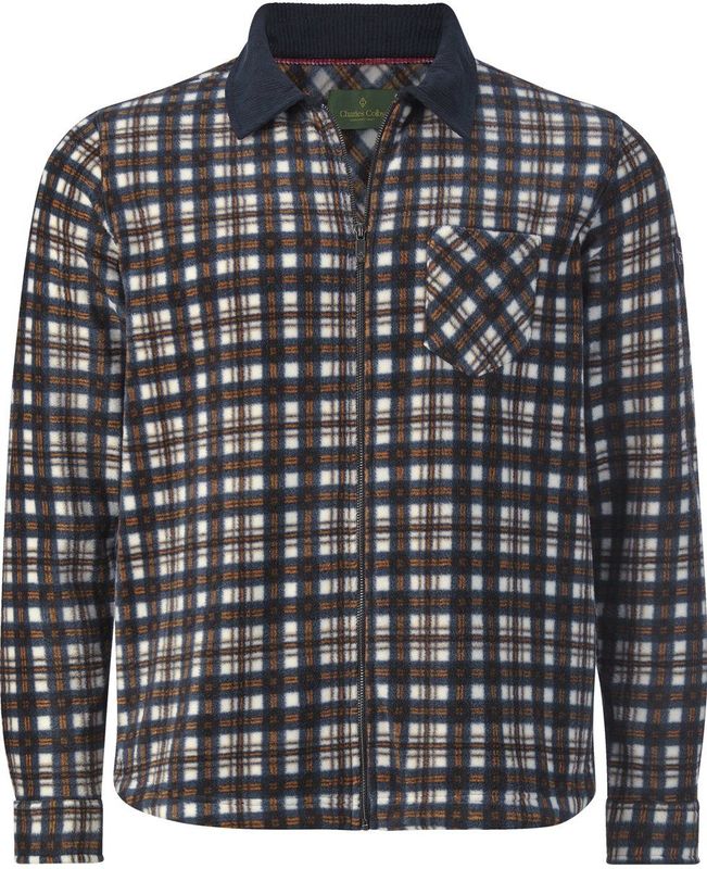 Duke - ERINS - Fleecejack - Donkerblauw - Geruit