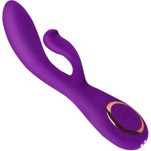Cupitoys® Tarzan vibrator met rabbit - 19,2cm - Paars - 12 standen - Vibrators voor vrouwen en mannen - Sex toys voor vrouwen en mannen