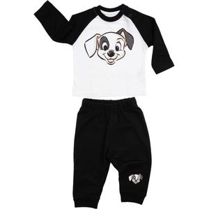 Disney 101 Dalmatiers - 2-delige set - broek+shirt - zwart/wit - maat 74/80