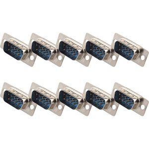 Seriële RS232 connector 9-pins SUB-D (m) / solderen 10 stuks