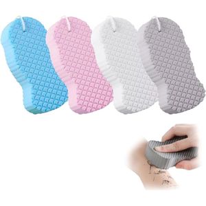 Badsponzen - Zachte exfoliërende sponzen - Scrubsponzen - Set van 4 - Lichaamsbadsponzen - Geschikt voor kinderen en volwassenen