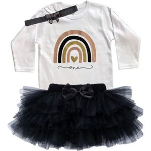 Verjaardagset-tutu-verjaardag-1 jaar-one-birthday-regenboog (mt 80)