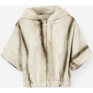 HS Premium Faux Fur Cape met Capuchon – One Size – 100% Polyester – In 3 Kleuren