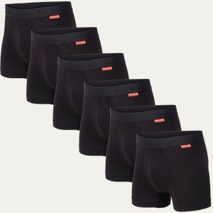 Undiemeister Boxershort multipack - Boxershort heren - Ondergoed - Onderbroek mannen - Gemaakt van Mellowood - Boxer briefs - Volcano Ash (Zwart) - 6-Pack - XXXL