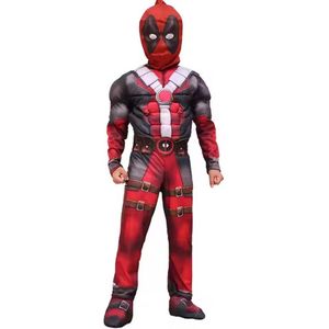 Deadpool superhelden kostuum, kind, maat 134/140