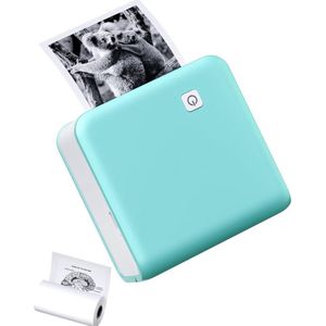 DailySupplies® Fotoprinter - Mini Printer - Pocket Printer - Mobiele Printer Draadloos - Makkelijk Printen via Telefoon - Groen