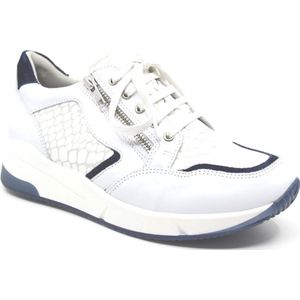 Verhulst 1333 Witte sneaker met blauwe accenten (Maat - 42, Kleur - Wit)