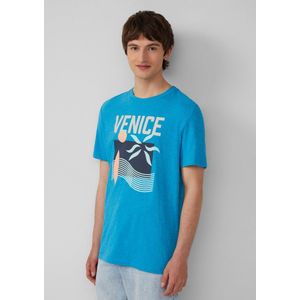 T-shirt - Katoen - Casual - Vlamgarendextuur - Normale Pasvorm