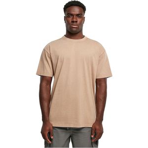Build Your Brand - Acid Washed Heavy Oversized T-shirt - Beige - Heren