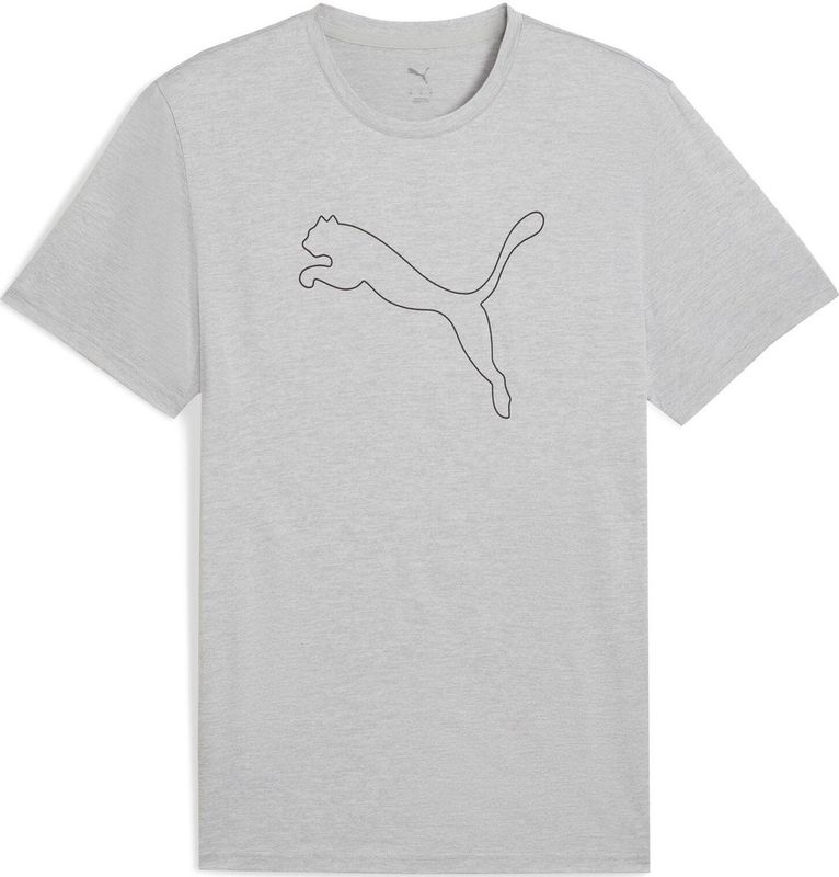 PUMA M TAD ESSENTIAL HEATHER CAT TEE (CF large cat) Heren Sportshirt - Light Gray Heather