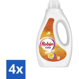 Robijn - Color - Vloeibaar Wasmiddel - 20 Wasbeurten - Voordeelverpakking - 4 stuks
