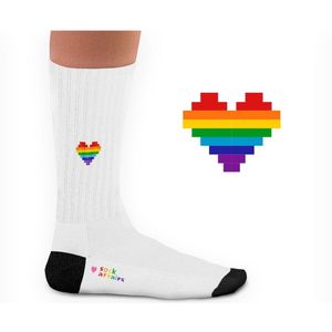 sportsokken Love is Love wit