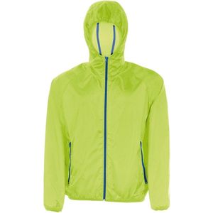 SOLS Unisex Shore Water Resistant Packaway Windbreaker Jacket (Neon Groen)