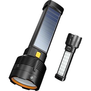 Equivera Nood Zaklamp - Nood Zaklamp - Zaklamp - Oplaadbare Zaklamp - Zonne-aangedreven Zaklamp - Solar Opwindbaar - Zaklamp voor Noodsituaties - Zaklamp voor Noodgevallen - Noodverlichting - Noodpakket Zaklamp