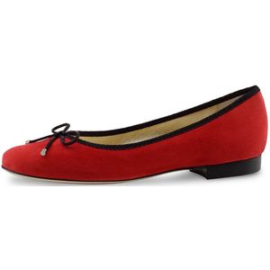 Werner Kern Baia Ballerina Schoenen Dames in Rood Suède - Hoge Kwaliteit - Hakje 1,5 cm - Instappers - Ballerina's - Lente Schoenen - Werner Kern Ballerinas - Rood - 39