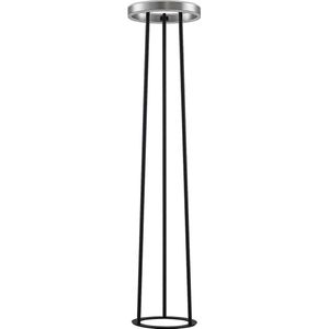 Lucande - LED vloerlamp- met dimmer - 1licht - ijzer, aluminium, kunststof - H: 131 cm - nikkel, - Inclusief lichtbron