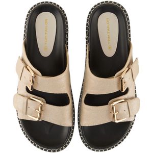 Tom Tailor Platte sandalen met gouden accent