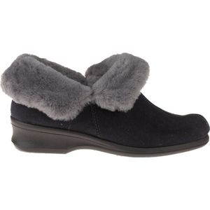 Rohde 2515 - Dames - Donkerblauw - Pantoffels - Lamswol - Rubberen Zool