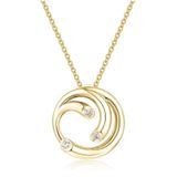 Quinn - Halsketting - Goud - 585/- 14 Karaat - Bolvormige Steenvorm - Gepolijst