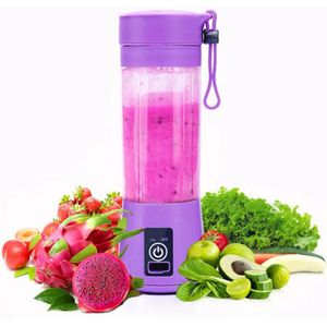 SEVENMOON® Mini Blender To Go - Draadloze Smoothie Maker, USB Oplaadbaar, Compact 380ml - Paars